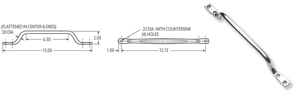 Tirador para Puertas Abatibles